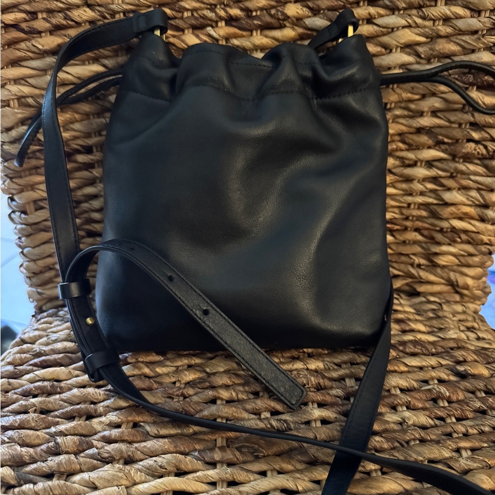 Fossil Black Leather Crossbody Bag